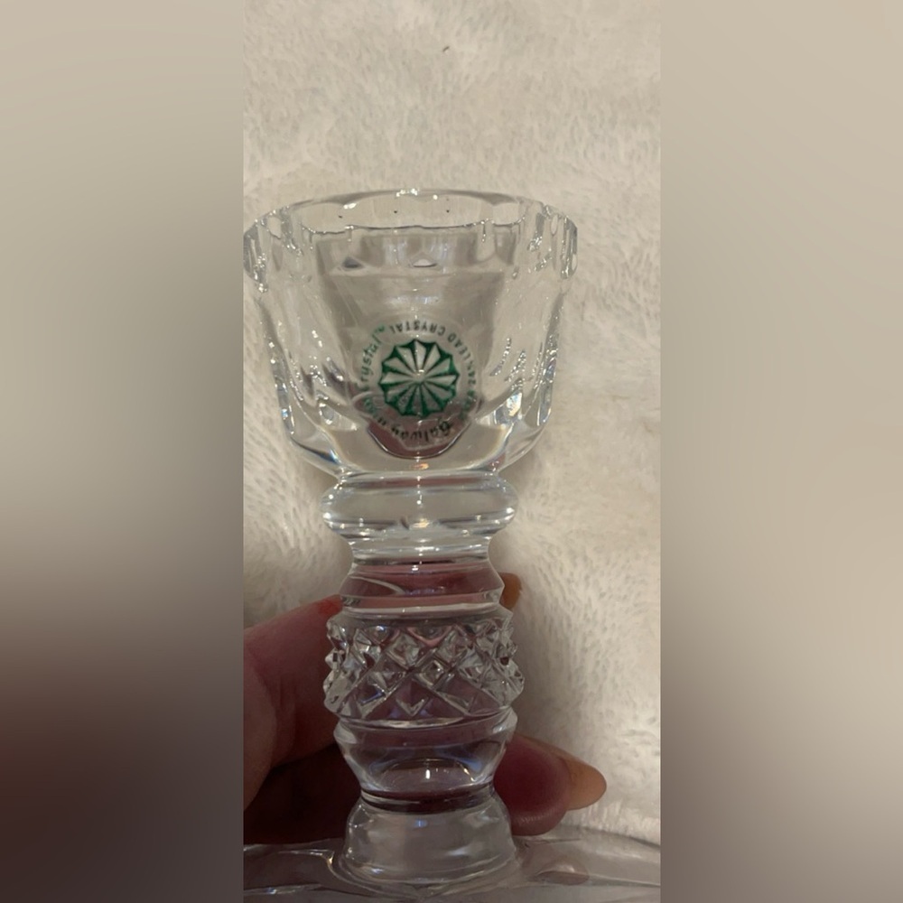 Vintage Galway Irish Crystal Candle Set Lead Crystal NWT No Box - Picture 4 of 8